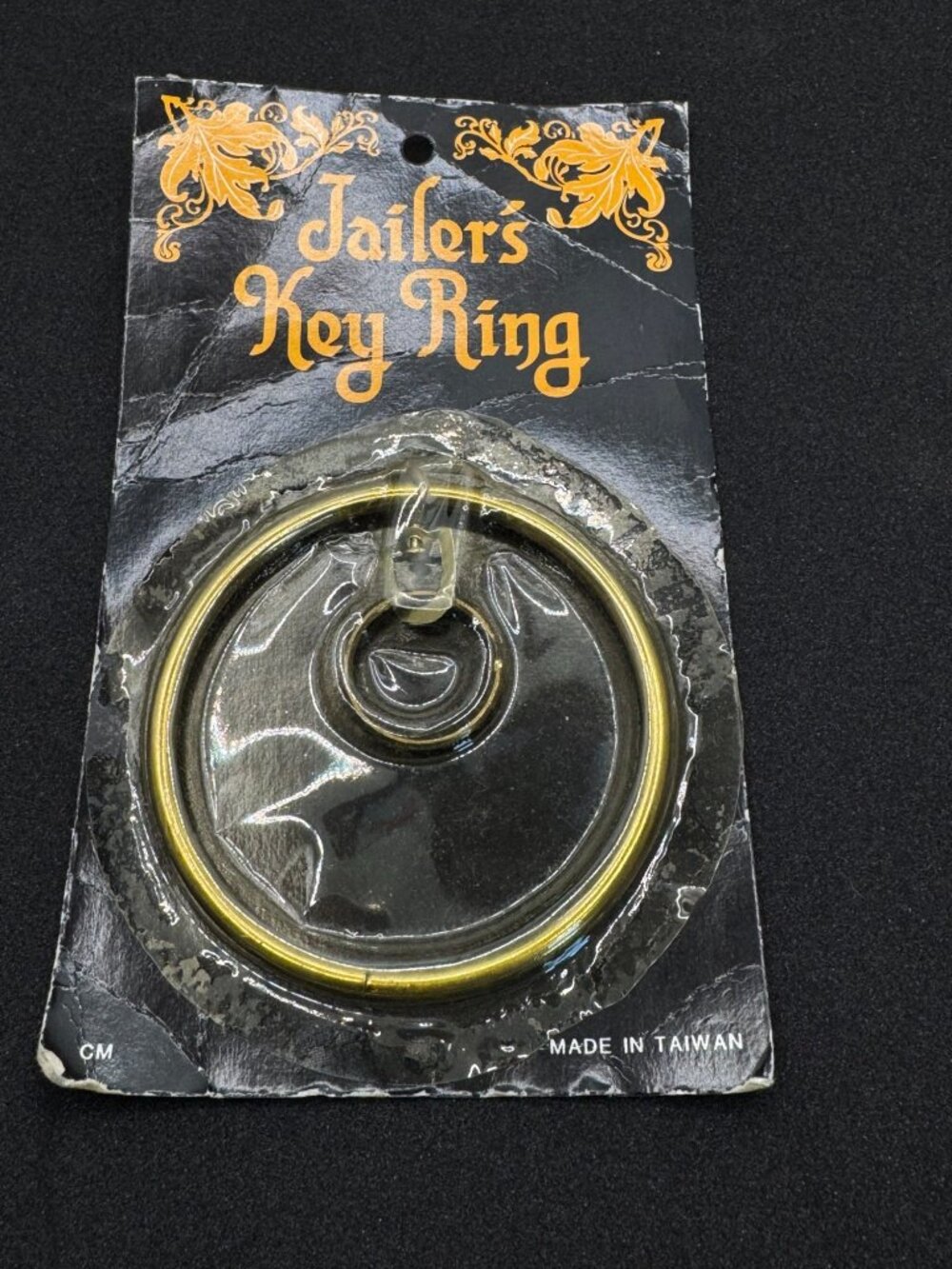 Vintage Jailer's Key Ring Brass 3.25"